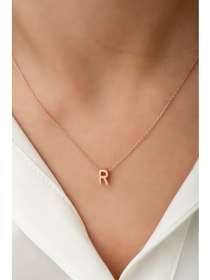 Güler Kuyumculuk 3 Boyutlu R Harfi ve Zinciri