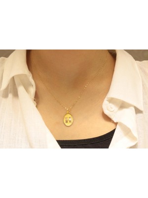 Güler Kuyumculuk 14 Ayar Altın Aynalı Zincirli H Harfi