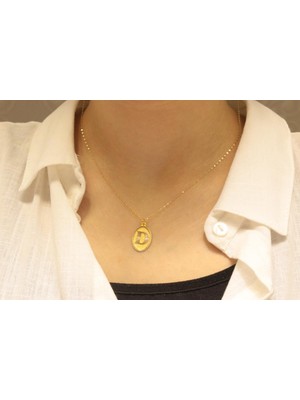 Güler Kuyumculuk 14 Ayar Altın Aynalı Zincirli D Harfi