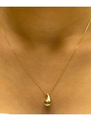 Güler Kuyumculuk Altın Damla Kolye Uçlu Zincir