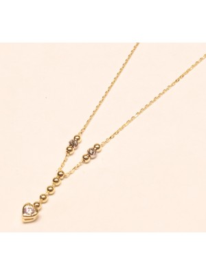 Güler Kuyumculuk Altın Dorika Toplu Tek Taşlı Zincir