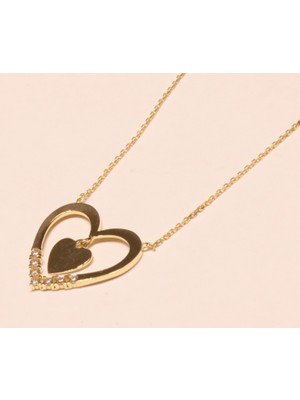 Güler Kuyumculuk Altın Kalp Model Hayalet Kolye