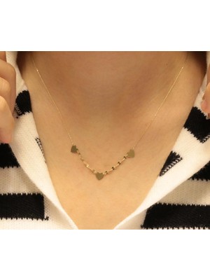 Güler Kuyumculuk 14 Ayar Altın Kalp Figürlü Hayalet Kolye