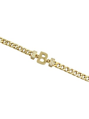 Güler Kuyumculuk Altın B Harfli Gurmet Bileklik-Künye