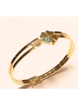 Güler Kuyumculuk Altın Yonca Model Kelepçe Bilezik