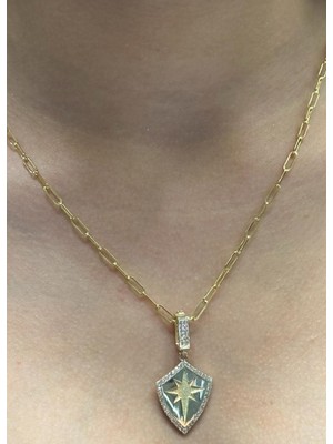 Güler Kuyumculuk 14 Ayar Altın Kutup Yıldız Kolye Uçlu Ataç Zincir