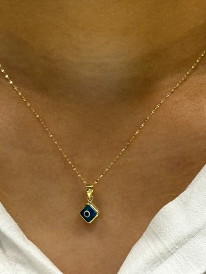 Güler Kuyumculuk 14 Ayar Altın Nazar Boncuklu Aynalı Zincir