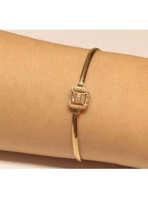 Güler Kuyumculuk Altın Baget Taşlı Bileklik