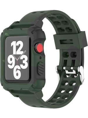 Koodmax - Apple Watch Uyumlu Spor Kordon Kayış Kasa Koruma 42MM 44MM 45MM