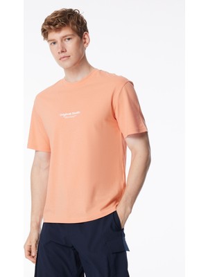 Jack & Jones Bisiklet Yaka Turuncu Erkek T-Shirt 12240121_JORVESTERBRO Tee Ss Crew N