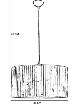 Lumexx Bambu 05 Abajurlu Tekli Sarkıt Avize