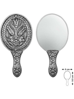 Himarry Gümüş Lale Motifli El Aynası