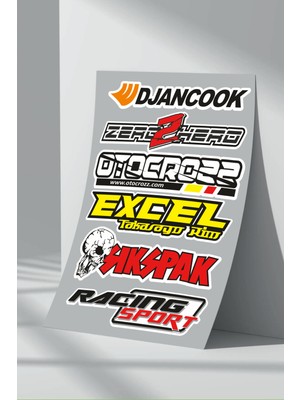 Stickermarket Sponsor Motosiklet Bisiklet Araç Sticker Seti (15)