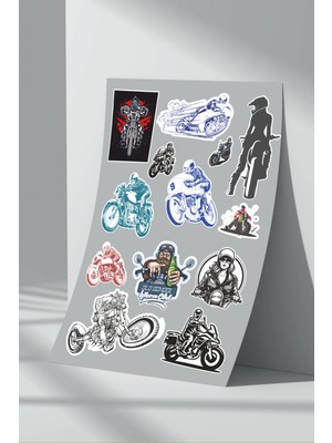 Stickermarket Motosiklet Karışık Sticker Seti (2)