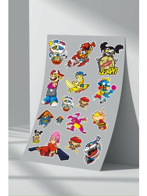 Stickermarket Sponsor Motosiklet Bisiklet Araç Sticker Seti (8)