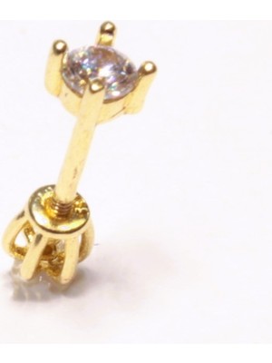 Güler Kuyumculuk 14 Ayar Altın Piercing Tragus Küpe