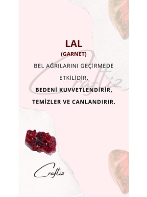 Craftiz Lal Garnet Doğal Taş Bileklik