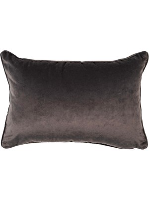 Vanelli Home Stone Koyu Gri 35x55 cm Kadife Dikdörtgen Kırlent Kılıfı