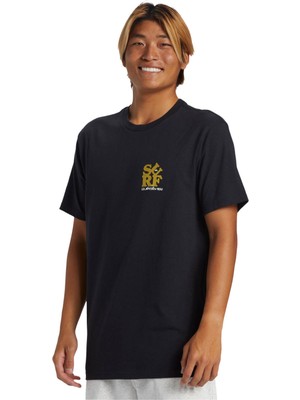 Quiksilver Surf Moe Erkek Siyah Tişört