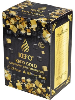 Nargile Store Kefo Gold 25ER Nargile Kömürü 74 Küp 1kg