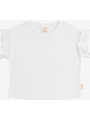 Minojoy Clara Ekru Pamuklu Kız Çocuk Tshirt