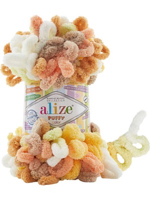 Alize Puffy Color 6528 Mikropolyester İplik Renkli Battaniye ve Bebe Ürünleri İçin 100 gr