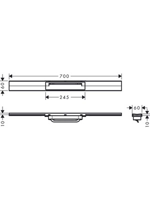 Hansgrohe Raindrain Flex 70 cm Bronz Duş Kanalı 56043140