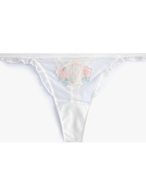 Koton Tül Tanga Külot Çiçekli