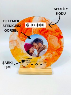 FY Kişiye Özel Spotify Plak Görsel Plak Hediye Ürünler