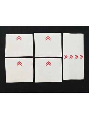 Modifiye Fabrikası Citroen Marka Uv Baskılı Kapı Kolu Koruma Ppf Folyo Seti Çizik Önleyici 8'li Set