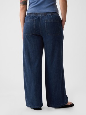 Gap Kadın Koyu Mavi High Rise Utility Easy Jean Pantolon