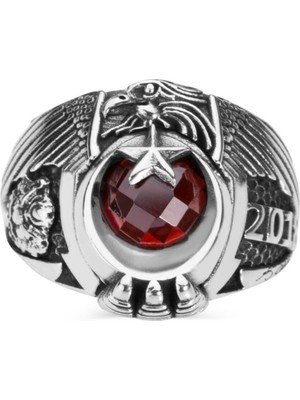 Anı Yüzük Osmanlı Armalı Tek Kartal Başlı Devre Yüzüğü