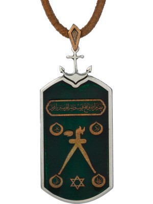 Anı Yüzük Barbaros Hayreddin Paşa Sancağı Çapalı Erkek Gümüş Künye Kolye