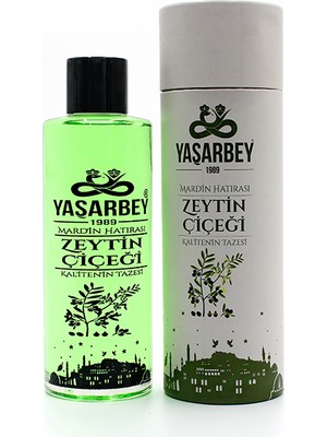 YAŞAR BEY MARDİN HATIRASI ÖZEL ZEYTİN ÇİÇEĞİ KOLONYASI 500 ML (ÖZEL CAM ŞİŞE-SİLİNDİR HEDİYELİK KUTU) 