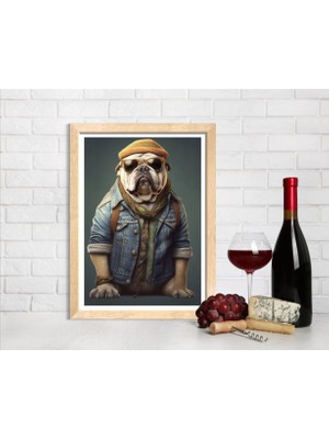 Decotorium Çerçeveli Tablo Anımal Kıngdom-Dog Serisi Mdf Tablo DOG/011