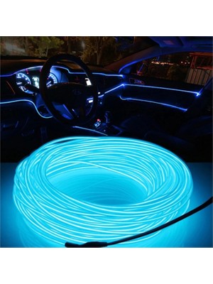 Sezgin 2 Metre Ice Blue Araç İçi Torpido Ledi Renkli Ip Neon Ip LED Şerit LED Neon İp LED