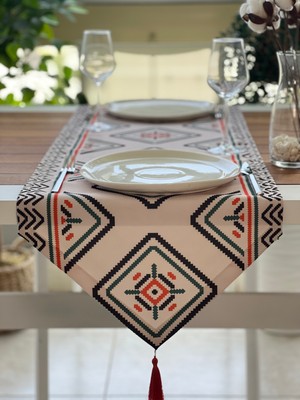 Desen İzmir Desenizmir Ikat Desenli Runner Örtü