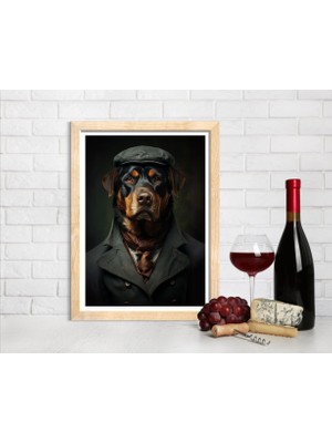Decotorium Çerçeveli Tablo Anımal Kıngdom-Dog Serisi Mdf Tablo DOG/020