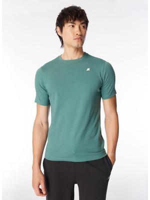 K-Way Bisiklet Yaka Yeşil Erkek T-Shirt K4125EW_ODOM Letıtraın