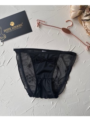 Intive Lingerie Lucia Japon Style Arkası Tül Saten Kurdele Detaylı Cheeky KÜLOT/SLIP-2858