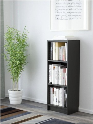 IKEA Bılly Açık Kitaplık, Ağartılmış Meşe Kaplama, Kahverengi Dişbudak Kaplama, Venge 40X28X106 cm