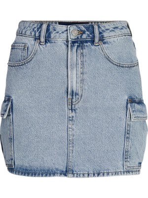 Jack & Jones Kadın Kargo Model Mini Denim Etek - Iris