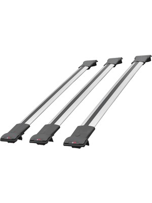 RE&AR Tuning Volkswagen Caravelle (T5) 2003-2015 Arası ile Uyumlu Fly Model Ara Atkı Tavan Barı Gri 3 Adet