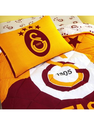 Taç Lisanslı Galatasaray Logo Tek Kişilik Yorgan Seti