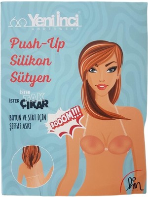 Yeni İnci Kadın Push-Up (Dolgulu) Silikon Sütyen 8901