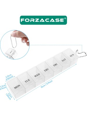 Forzacase Haftalık Günlük Ilaç Saklama Kutusu 7 Günlük Ilaç Saklama Kabı - FC533