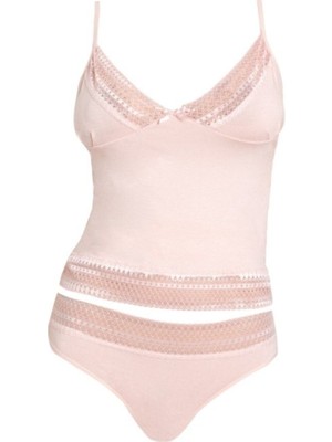 Alissa Kadın Dantelli Penye Atlet Külot / Kaşkorse Set 600