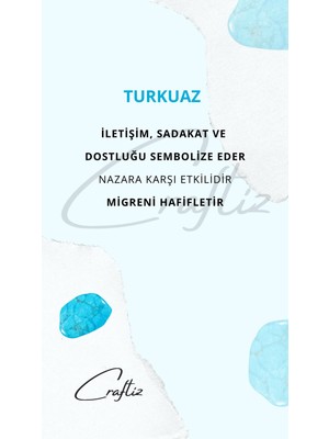 Craftiz Turkuaz Doğal Taş Bileklik