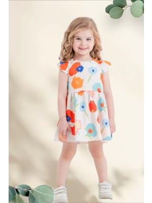 Kids Little Store Çiçekli Kız Çocuk Elbise ( 6-18 Ay )