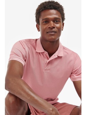 Barbour Washed Sports Polo Yaka PI15 Pink Salt